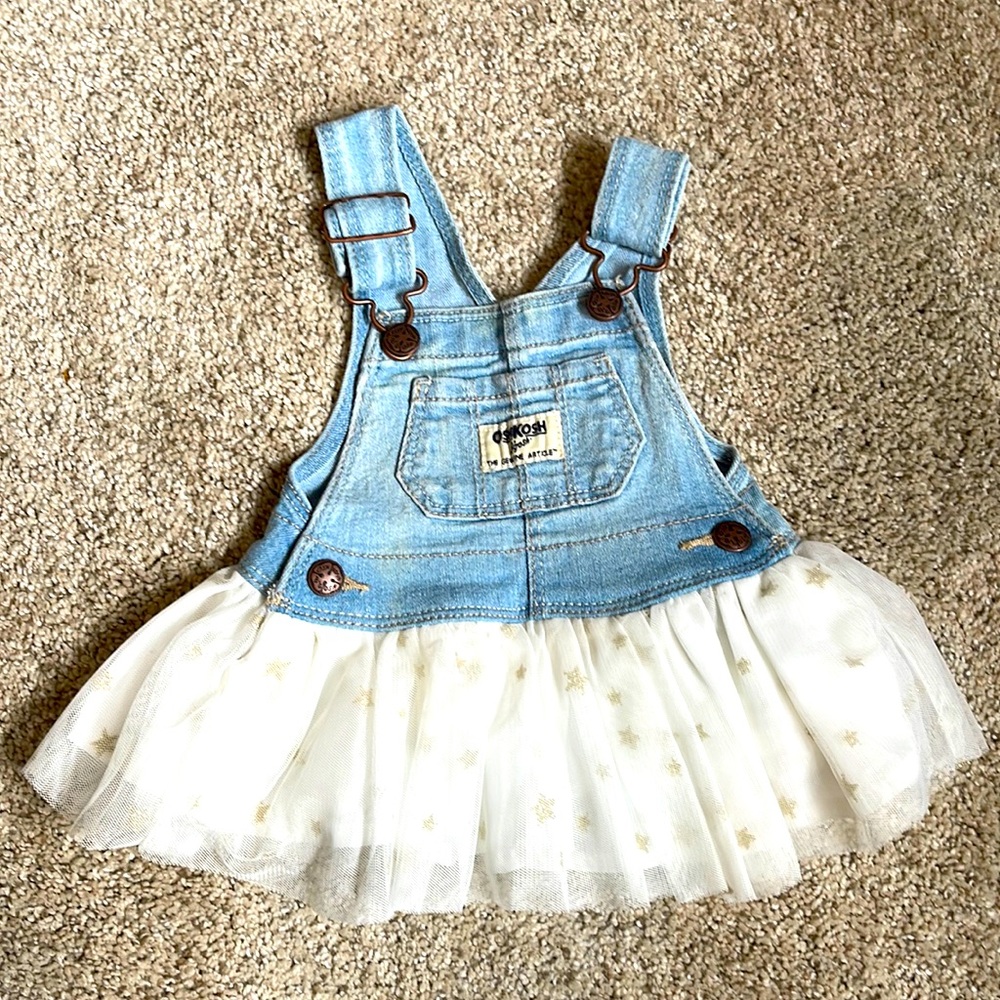 Infant Girls Denim Overall Dress